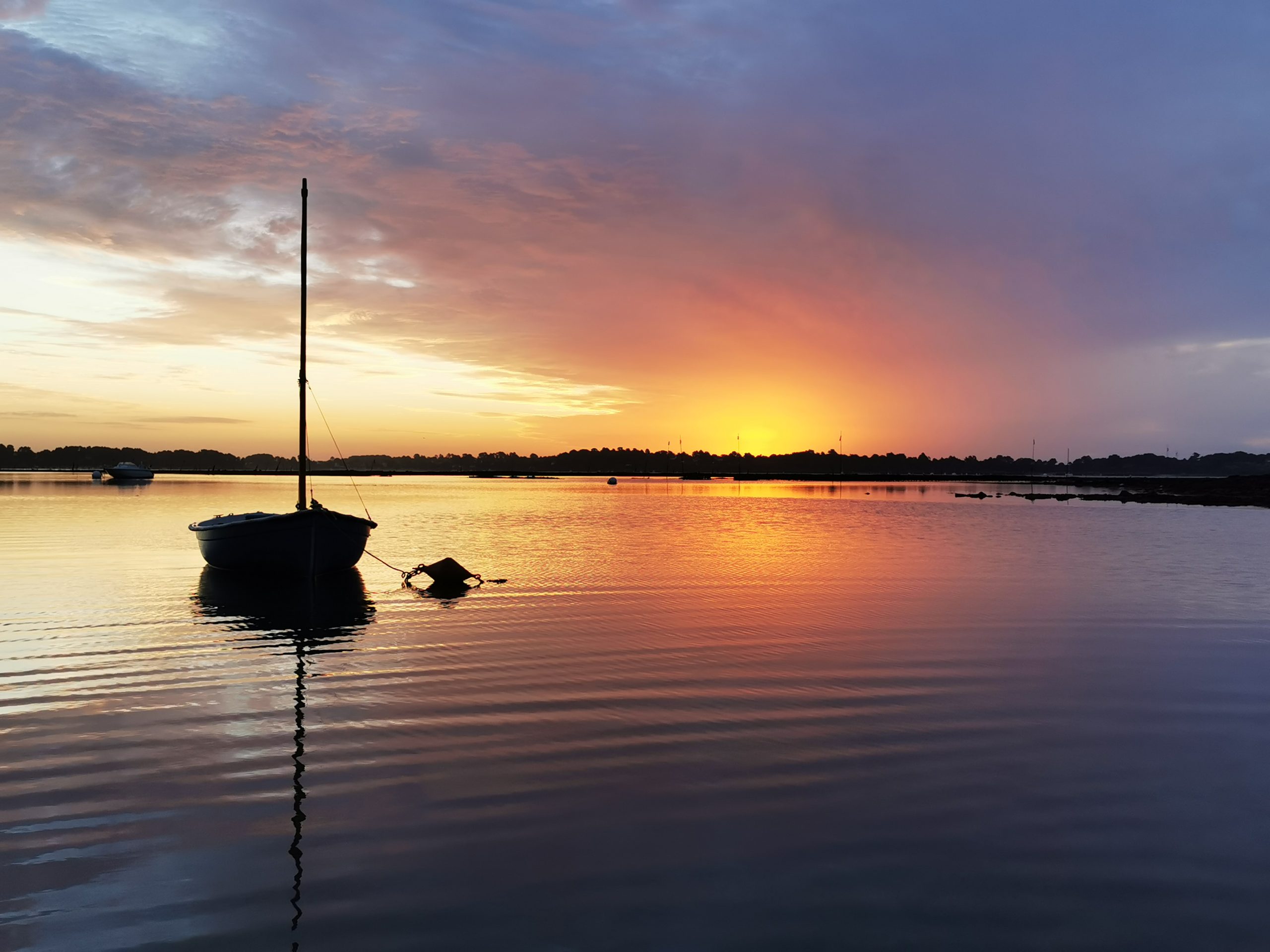 Lever de soleil sur le golfe du morbihan